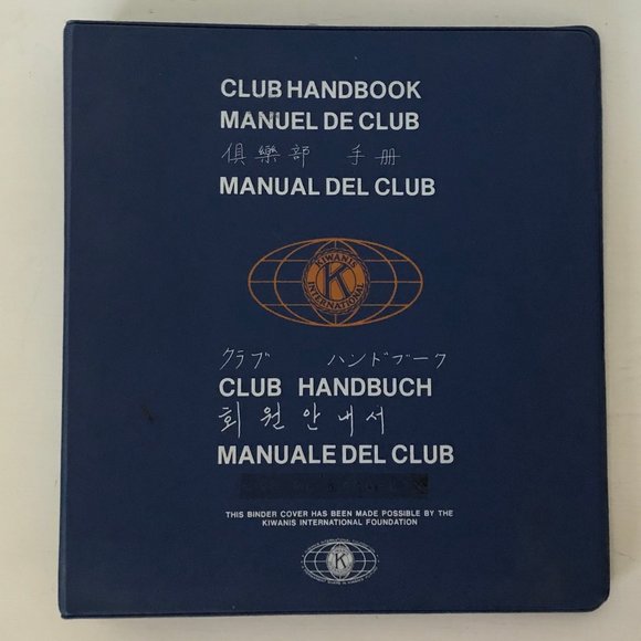 VINTAGE Large Kiwanis 3-ring Binder Notebook - Picture 1 of 5